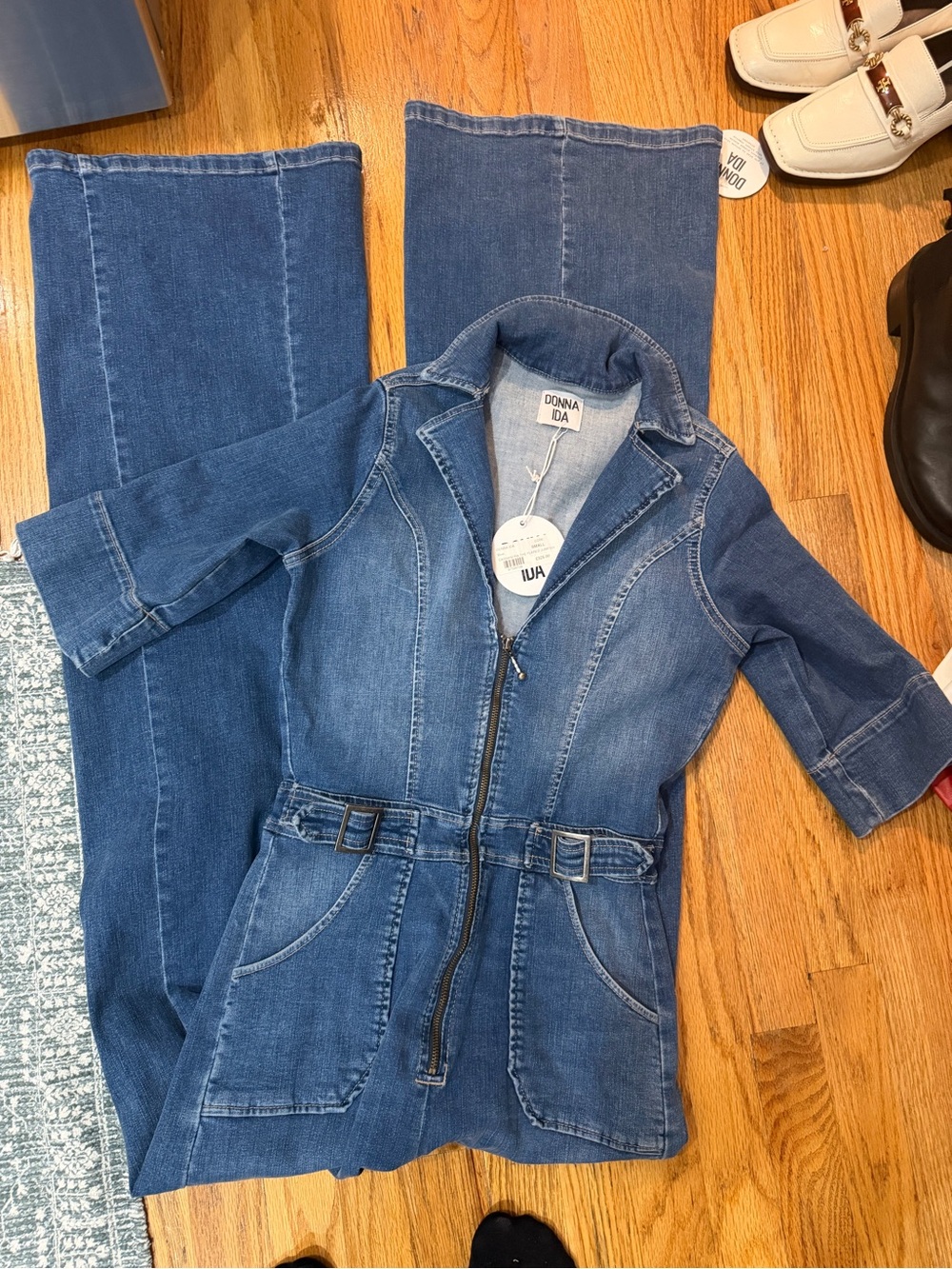 Women’s Blue Denim Jumpsuit - Boot Cut
